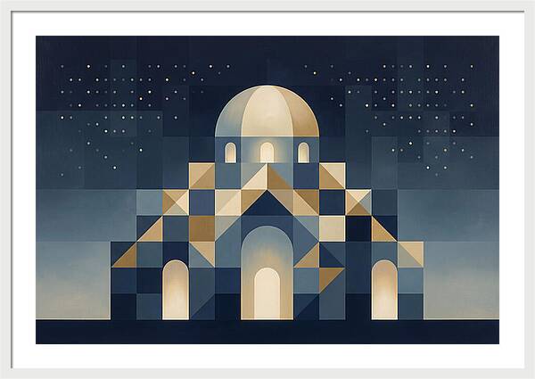 Domed Building Beneath Starry Sky