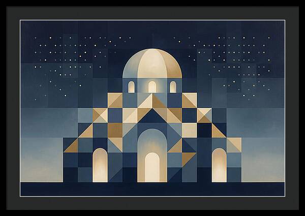 Domed Building Beneath Starry Sky