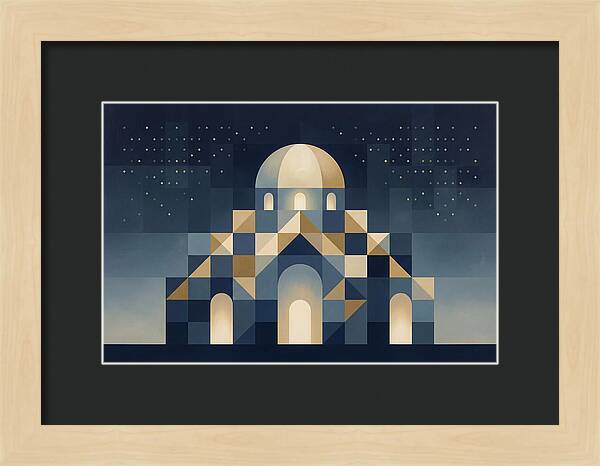 Domed Building Beneath Starry Sky