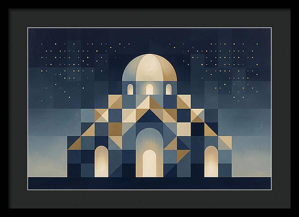 Domed Building Beneath Starry Sky