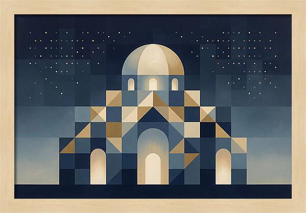Domed Building Beneath Starry Sky