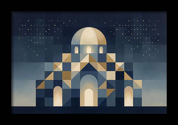 Domed Building Beneath Starry Sky