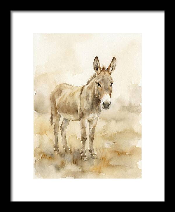 Donkey In Soft Watercolor