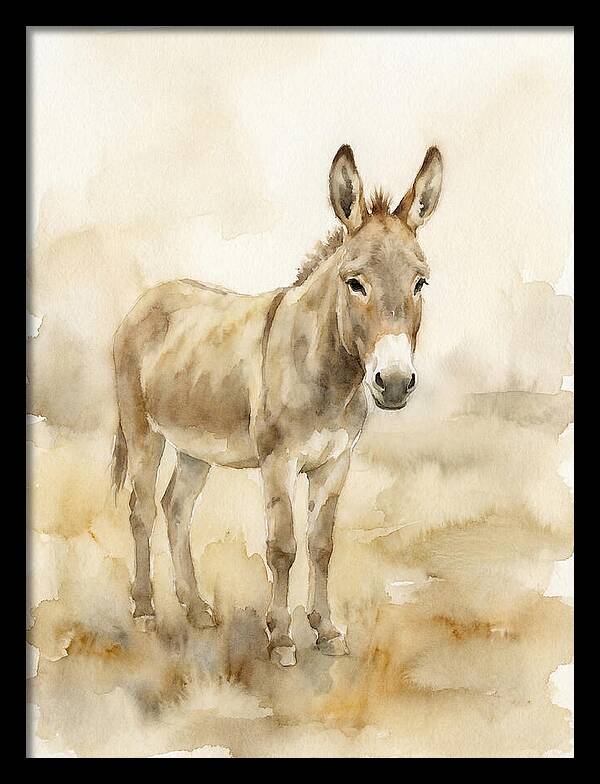 Donkey In Soft Watercolor