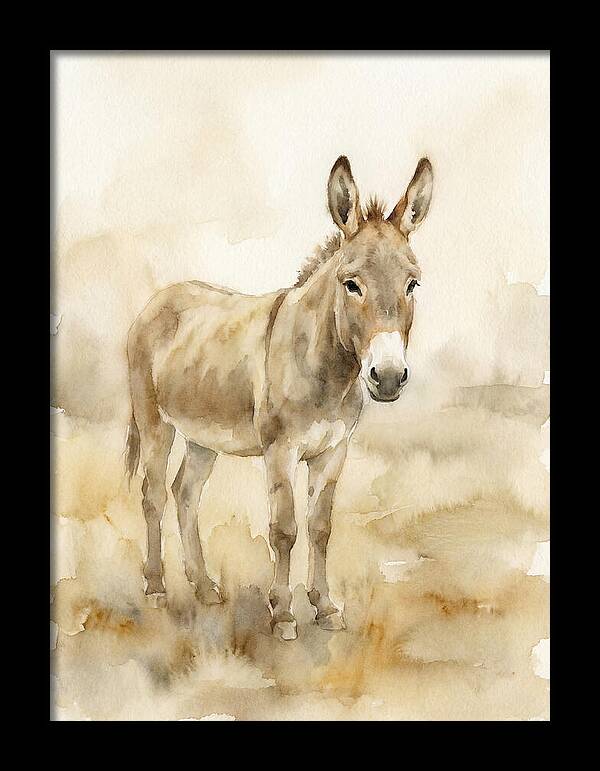 Donkey In Soft Watercolor