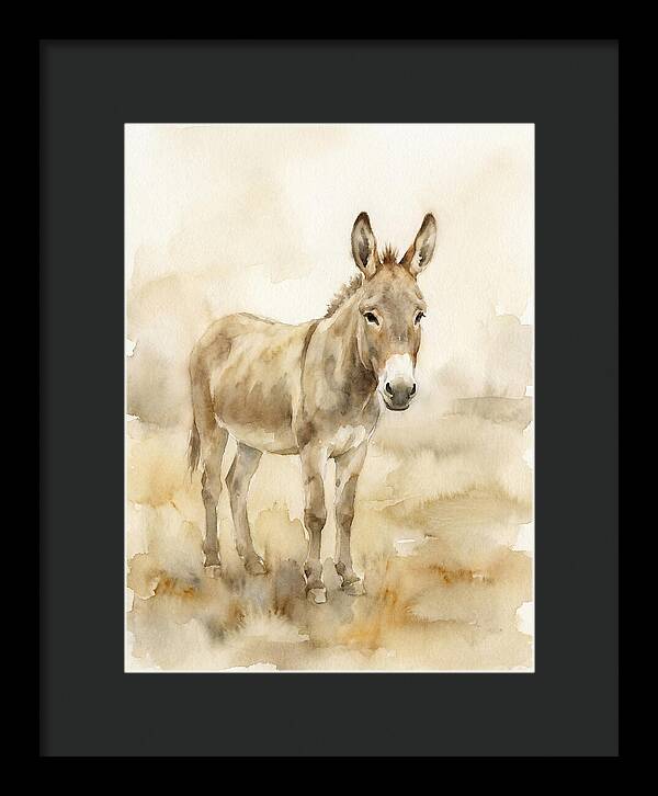 Donkey In Soft Watercolor