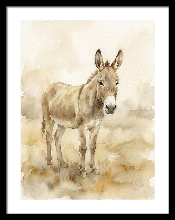 Donkey In Soft Watercolor