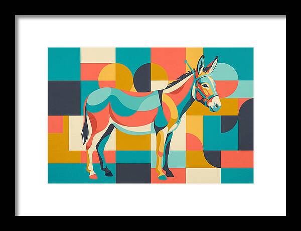 Donkey In Vibrant Geometry