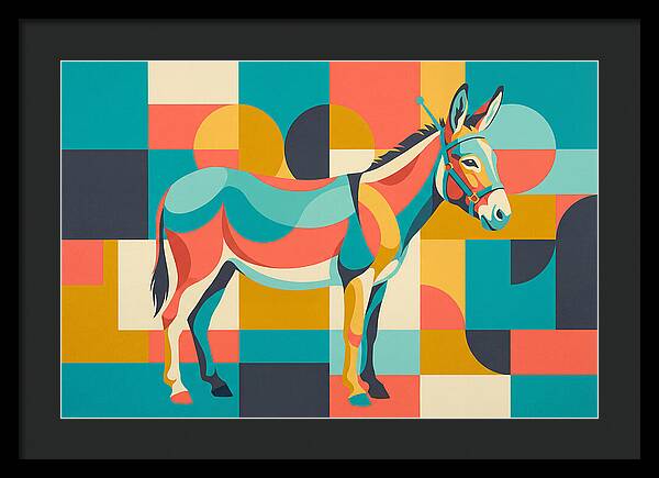Donkey In Vibrant Geometry