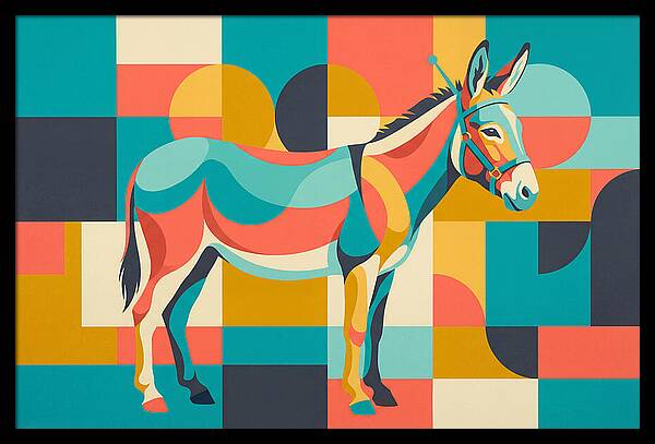 Donkey In Vibrant Geometry