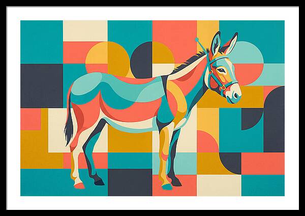 Donkey In Vibrant Geometry