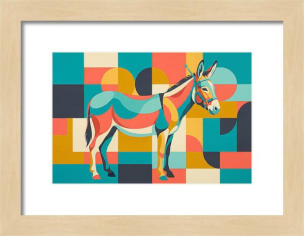 Donkey In Vibrant Geometry
