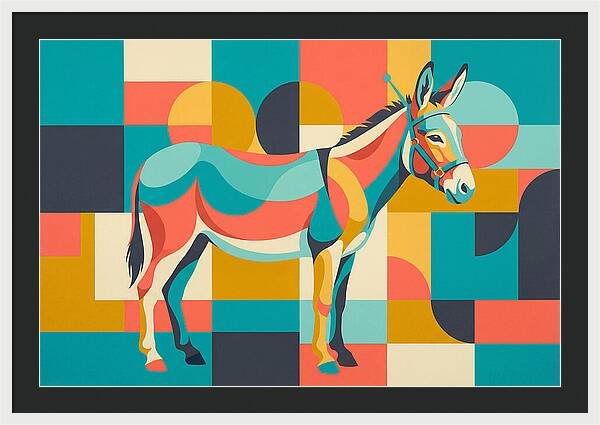 Donkey In Vibrant Geometry