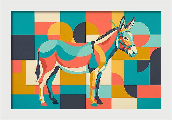 Donkey In Vibrant Geometry