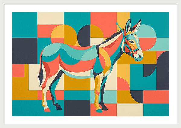 Donkey In Vibrant Geometry