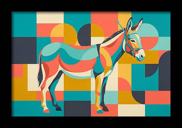 Donkey In Vibrant Geometry