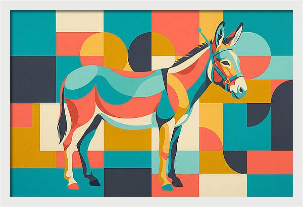 Donkey In Vibrant Geometry