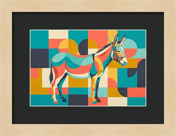 Donkey In Vibrant Geometry