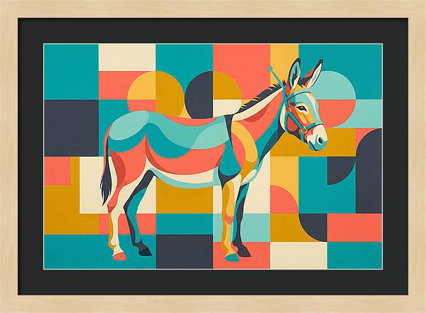 Donkey In Vibrant Geometry