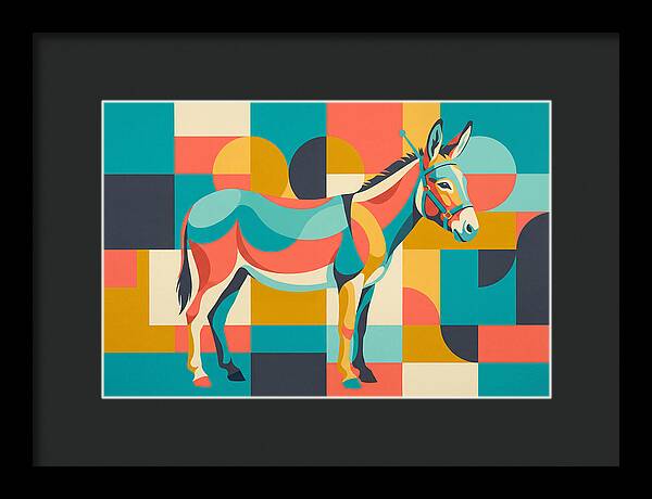 Donkey In Vibrant Geometry