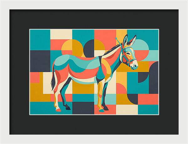 Donkey In Vibrant Geometry