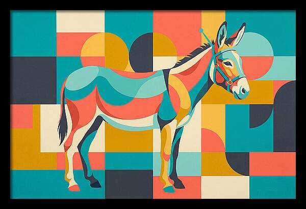 Donkey In Vibrant Geometry