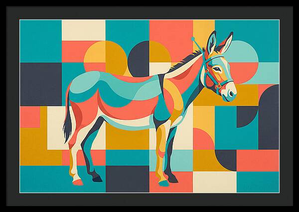 Donkey In Vibrant Geometry