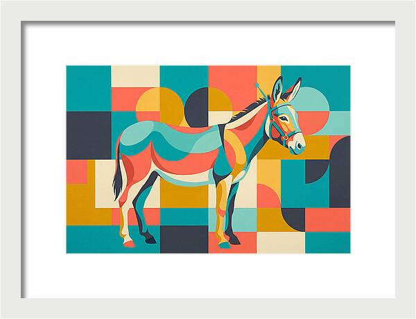 Donkey In Vibrant Geometry