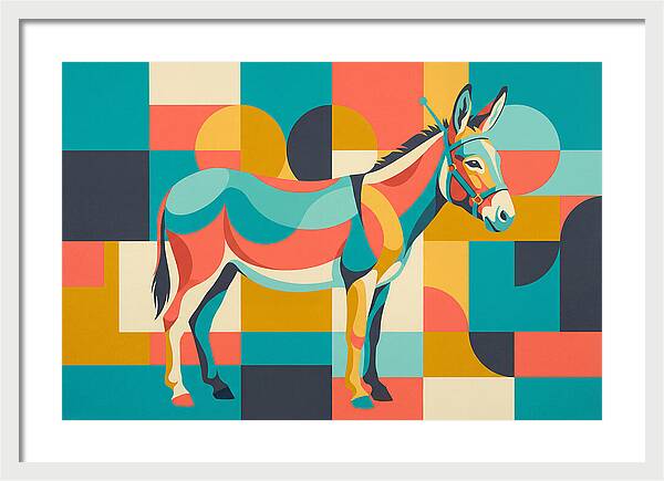 Donkey In Vibrant Geometry