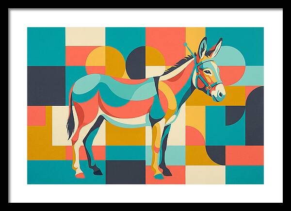 Donkey In Vibrant Geometry
