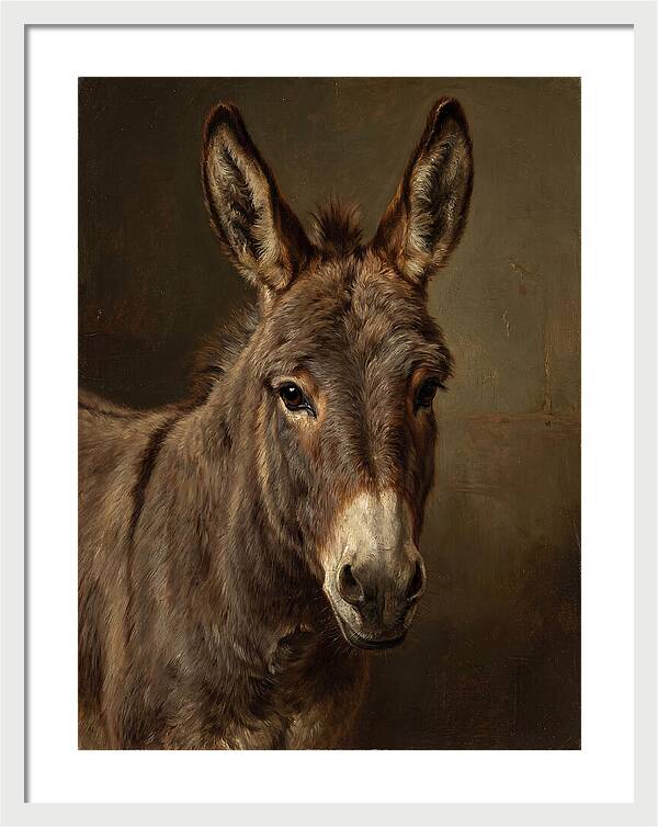 Donkey Portrait In Realism