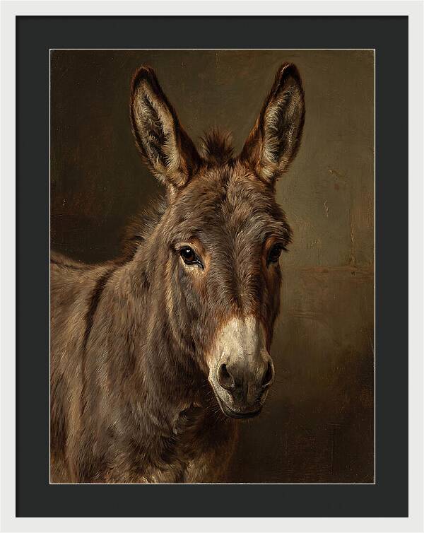 Donkey Portrait In Realism