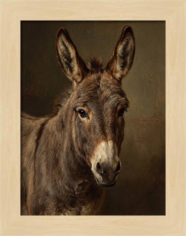 Donkey Portrait In Realism
