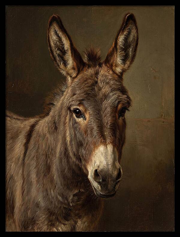 Donkey Portrait In Realism