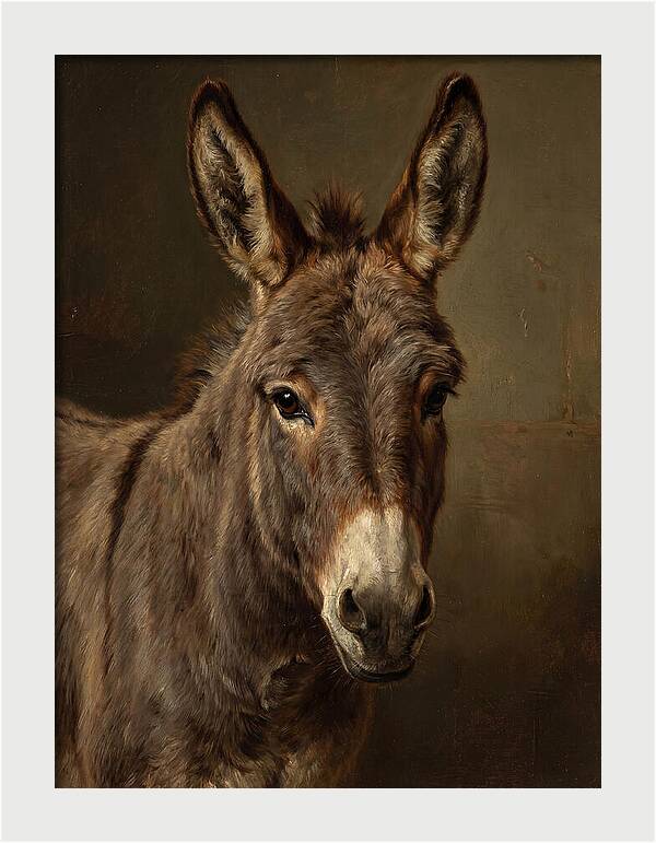 Donkey Portrait In Realism