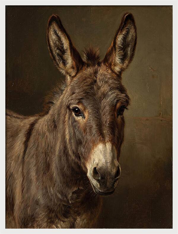 Donkey Portrait In Realism