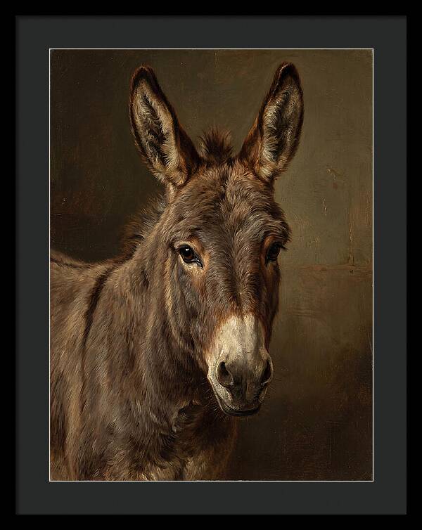 Donkey Portrait In Realism