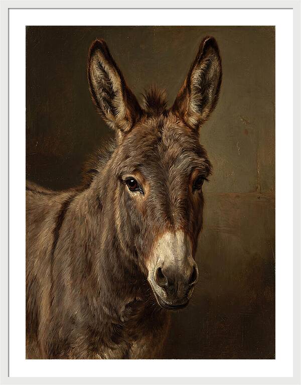 Donkey Portrait In Realism