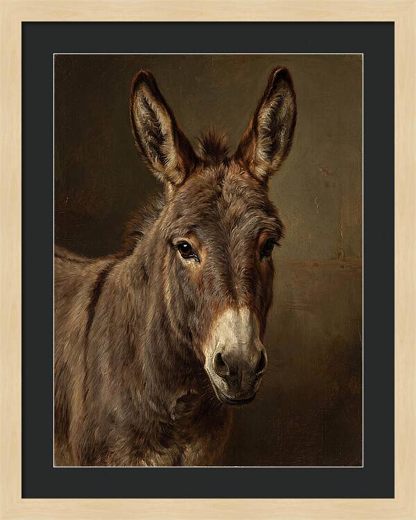 Donkey Portrait In Realism