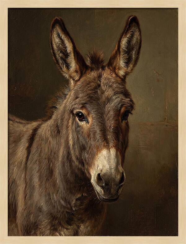 Donkey Portrait In Realism