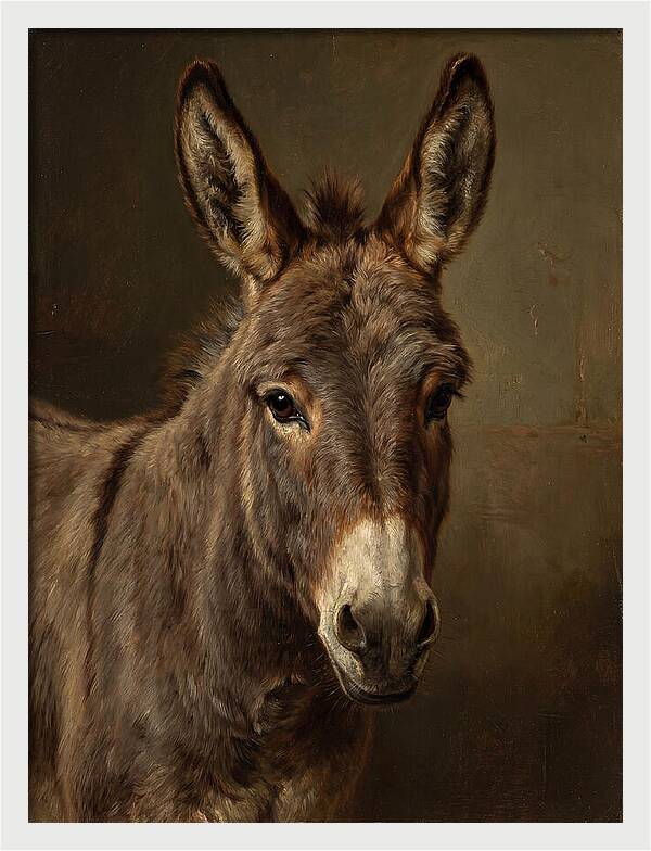 Donkey Portrait In Realism