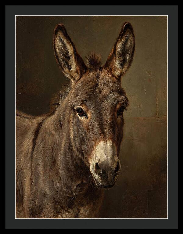Donkey Portrait In Realism