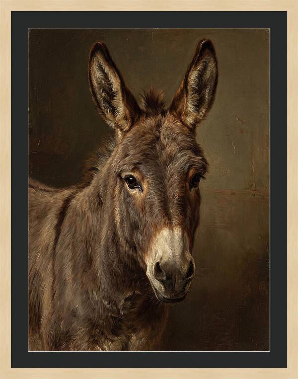 Donkey Portrait In Realism