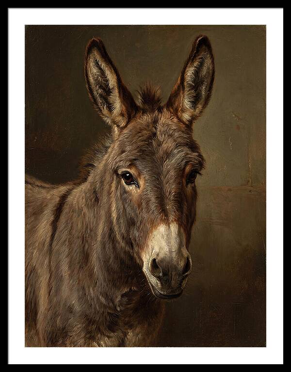 Donkey Portrait In Realism