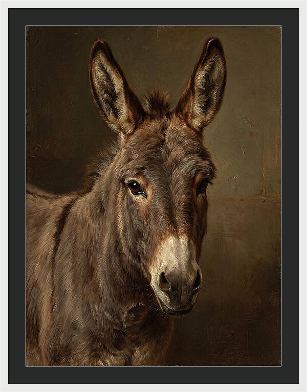 Donkey Portrait In Realism