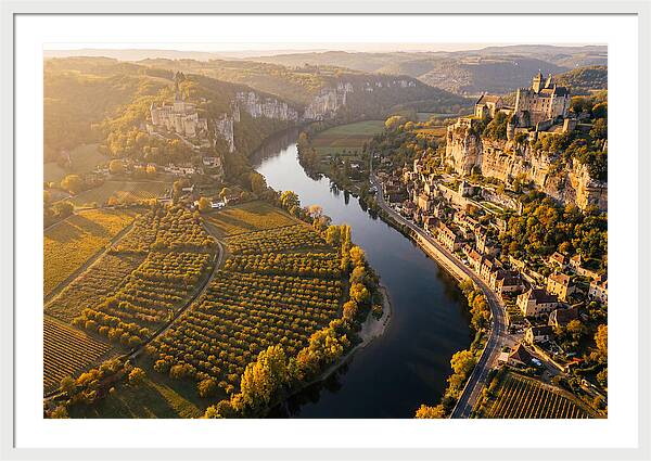 Dordogne River Valley At Golden Hour