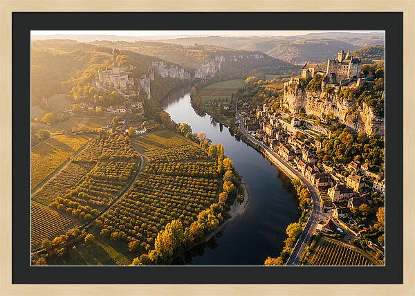 Dordogne River Valley At Golden Hour