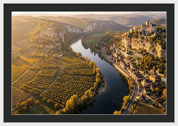 Dordogne River Valley At Golden Hour