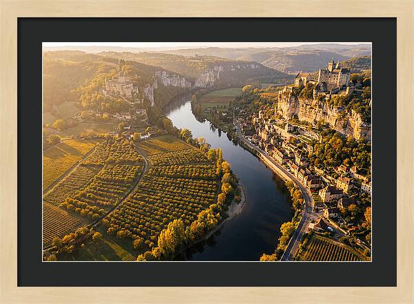 Dordogne River Valley At Golden Hour
