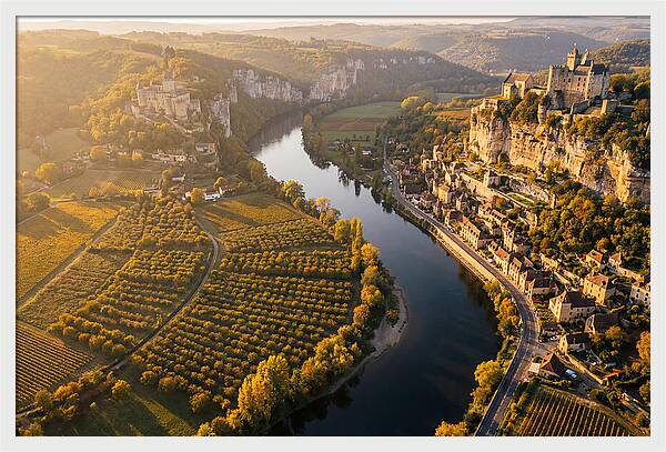 Dordogne River Valley At Golden Hour